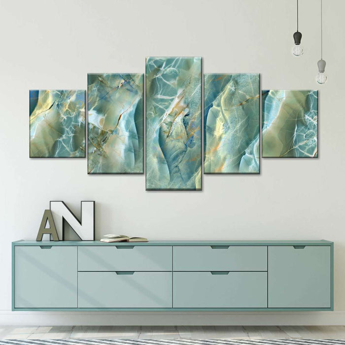 Abstract Green Marble Surface Wall Art