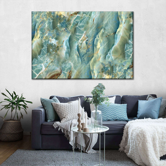 Abstract Green Marble Surface Wall Art