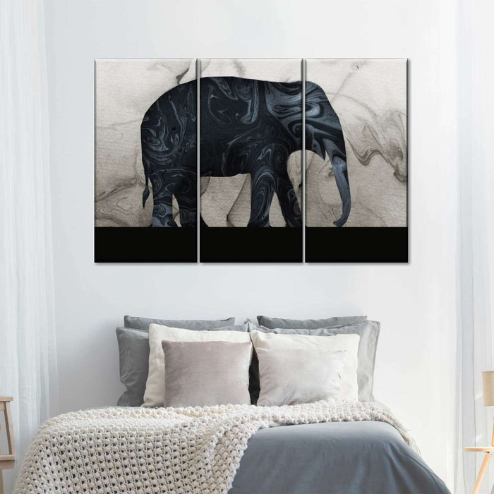 Abstract Elephant Silhouette Wall Art