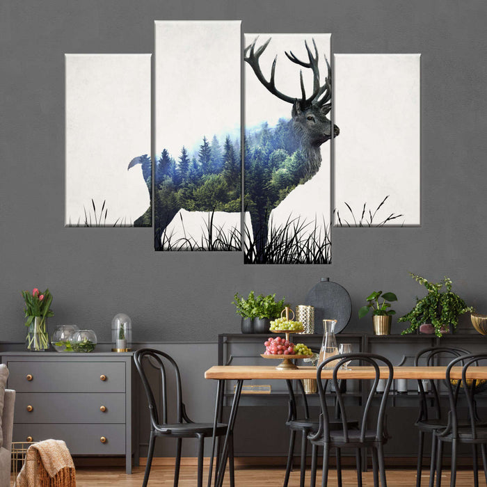 Abstract Forest Buck Wall Art