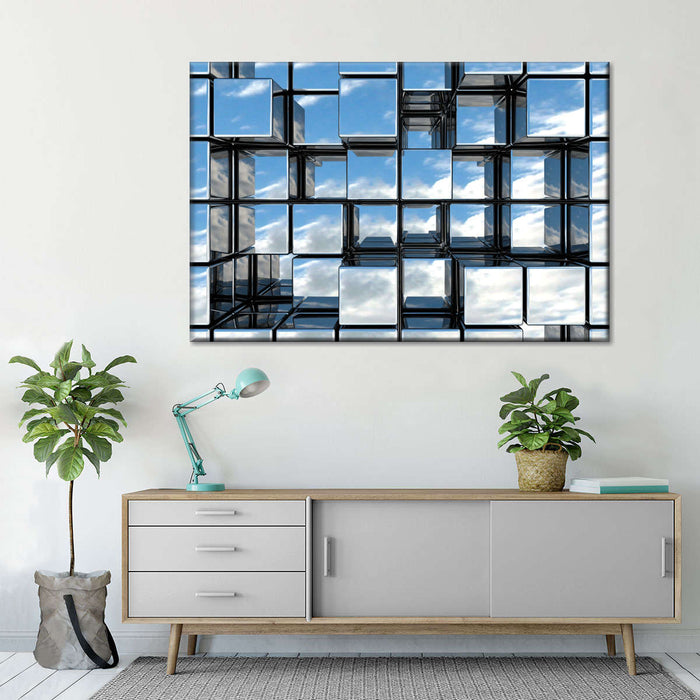 Abstract Square Mirrors Wall Art