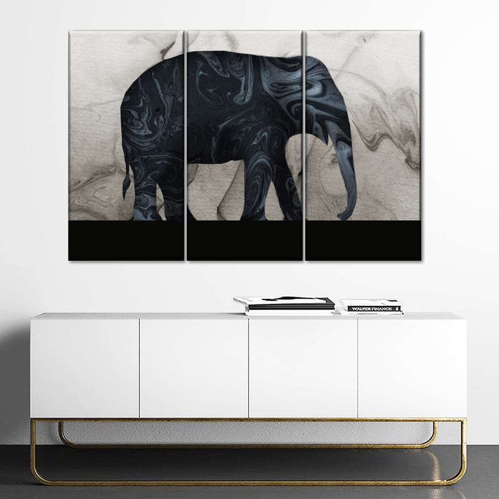 Abstract Elephant Silhouette Wall Art