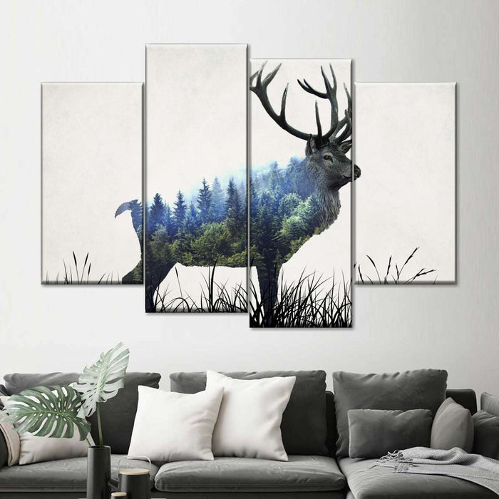 Abstract Forest Buck Wall Art