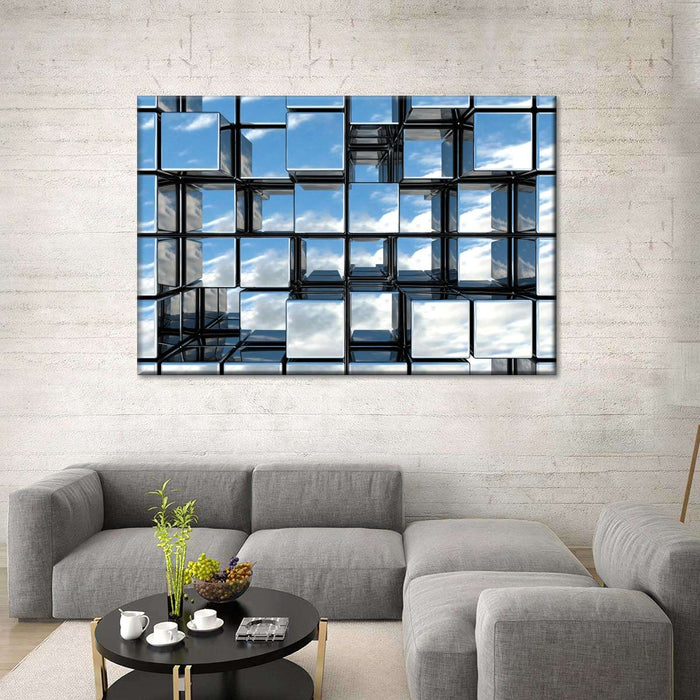 Abstract Square Mirrors Wall Art