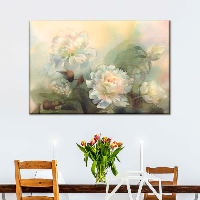 Abstract Bouquet Of Peonies Wall Art