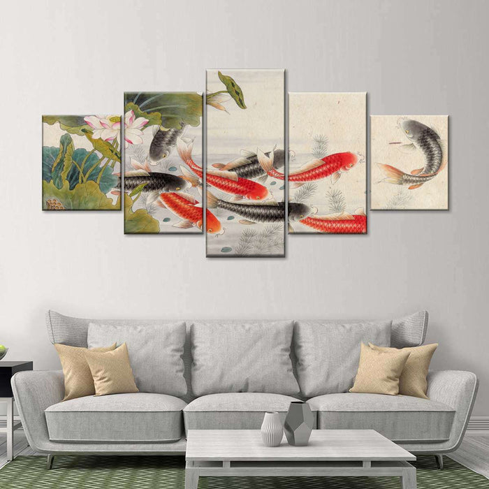 Japanese Koi Pond Wall Art