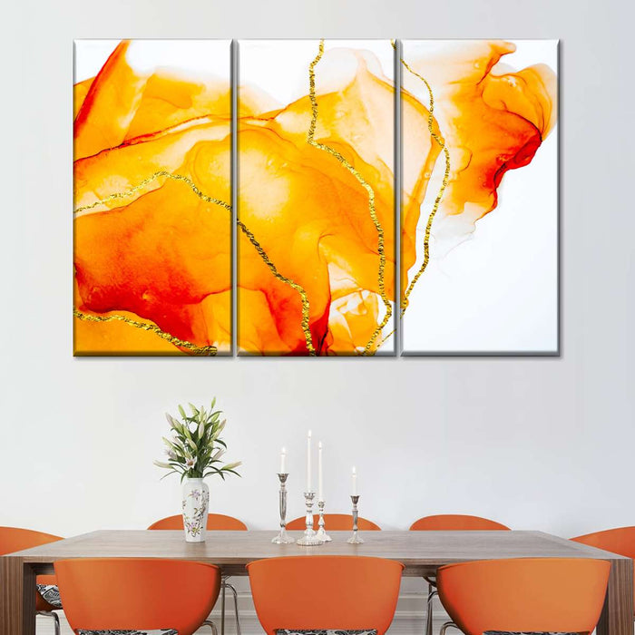 Abstract Orange Spill Wall Art