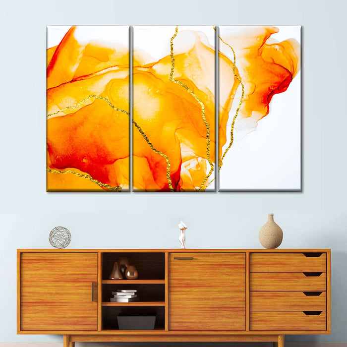 Abstract Orange Spill Wall Art