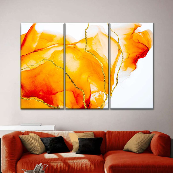 Abstract Orange Spill Wall Art