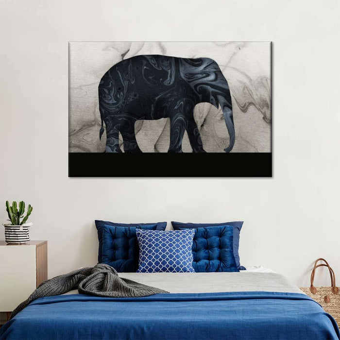 Abstract Elephant Silhouette Wall Art