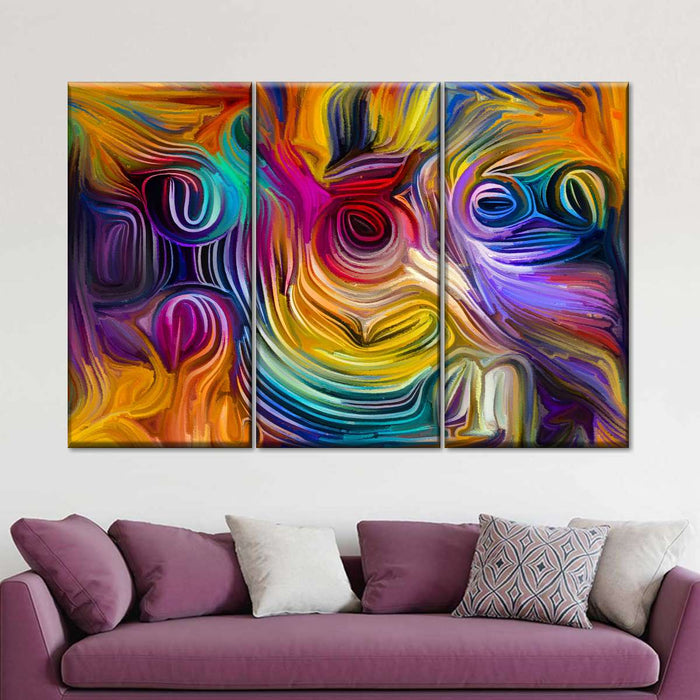 Abstract Tropical Flowers Wall Art