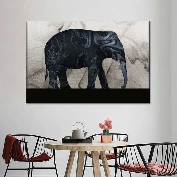 Abstract Elephant Silhouette Wall Art