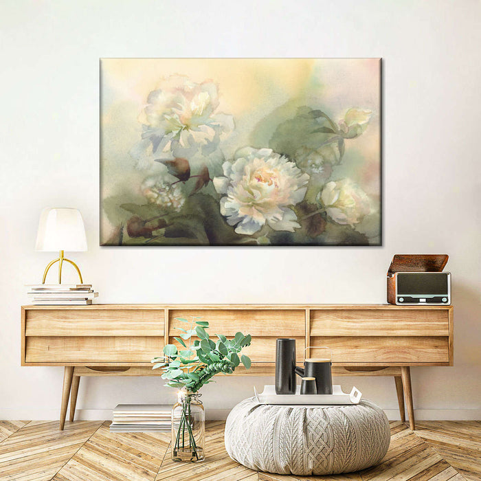 Abstract Bouquet Of Peonies Wall Art