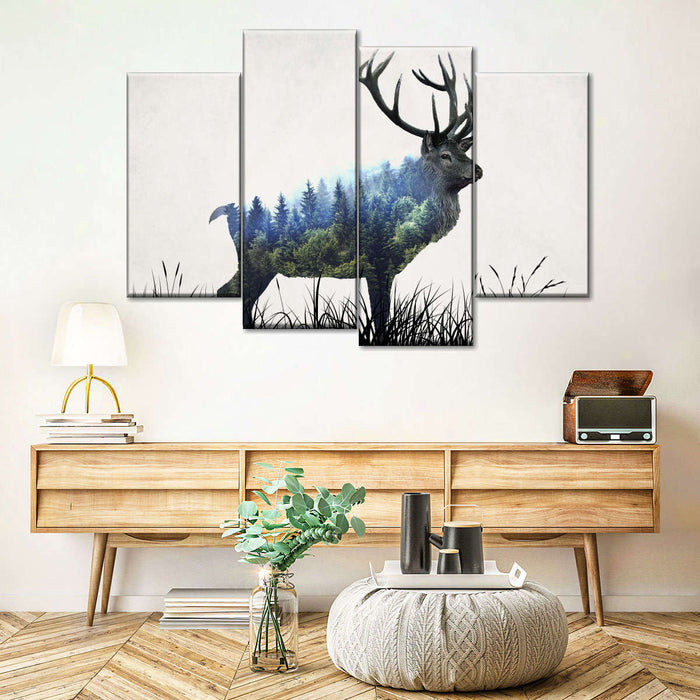 Abstract Forest Buck Wall Art