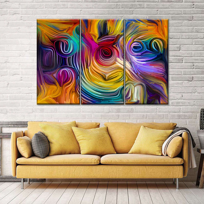 Abstract Tropical Flowers Wall Art