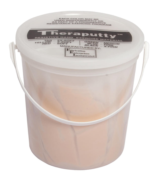 Bucket of Theraputty with label on a white background