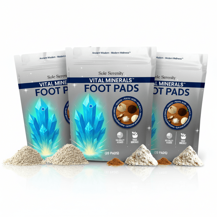 Mineral Vitality Detox Foot Pads with Fulvic Acid, Sea Salt, Magnesium