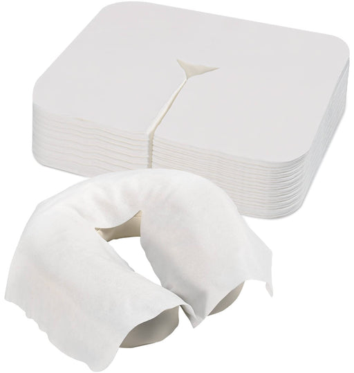 MassageStore Flat Disposable Face Cradle Headrest Covers - Hypoallergenic & Medical Grade