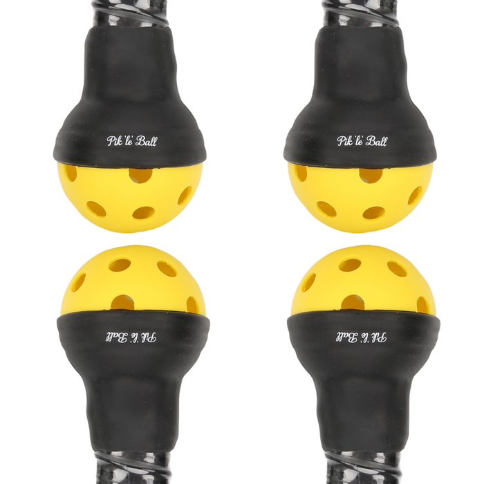 Pik'le'Ball Ball Retriver: Silicone Pickleball Ball Retriever, Picks up Balls Easily without Bending, Protects your Back, Fits all Standard Paddles