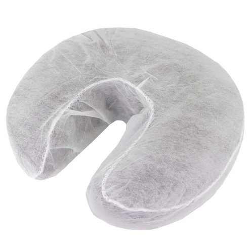 MassageStore Fitted Disposable Face Rest Covers, 50 ct, Medical-Grade, Hygienic, Cloth-like, Soft, Durable, for Massage Tables & Massage Chairs, White