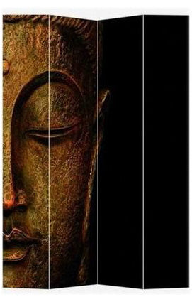 Buddha and Ganesh Art Print Screen (Canvas/Double Sided) - Spa & Bodywork Market