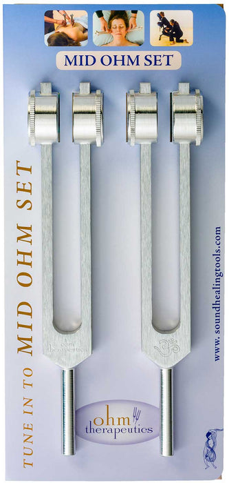 Mid Ohm Tuning Fork Set -  (136.1 HZ EA) - Practitioner Starter Set - Spa & Bodywork Market