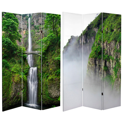 Mountaintop Waterfall Art Print Screen (Canvas/Double Sided) - Spa & Bodywork Market