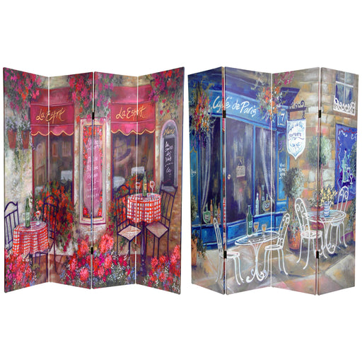 Parisian Cafe Art Print Screen (Canvas/Double Sided) - Spa & Bodywork Market