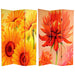 Sunflowers and Poppies Art Print Screen (Canvas/Double Sided) - Spa & Bodywork Market