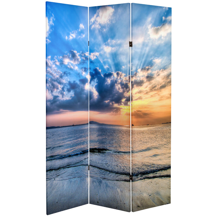 Sunrise Room Divider Art Print Screen (Canvas/Double Sided) - Spa & Bodywork Market