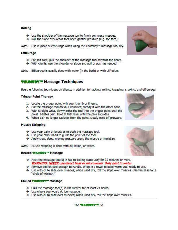 Thumbby Deep Tissue Massage & Trigger Point Tool - Use Hot or Cold ...