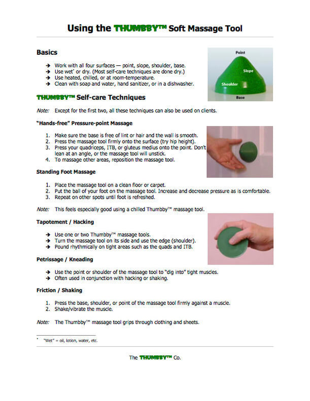 Thumbby Deep Tissue Massage & Trigger Point Tool - Use Hot or Cold ...