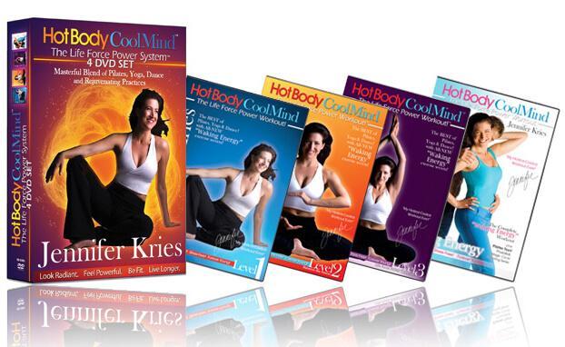 Hot Body Cool Mind Pilates Yoga Dance 4 DVD Video Set - Jennifer
