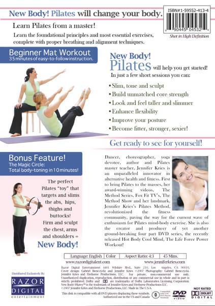New Body Pilates Beginner Mat Workout Video on DVD - Jennifer Kries — Spa &  Bodywork Market