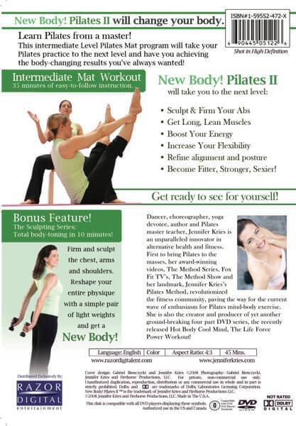 New Body Pilates II Intermediate Mat Workout Video on DVD - Jennifer Kries