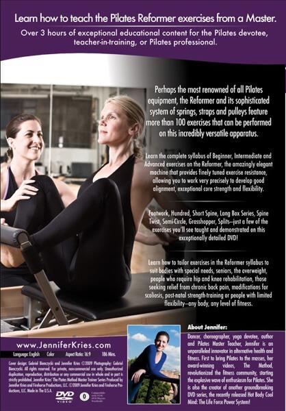 Pilates Reformer Master Trainer Series Video on DVD - Jennifer Kries — Spa  & Bodywork Market