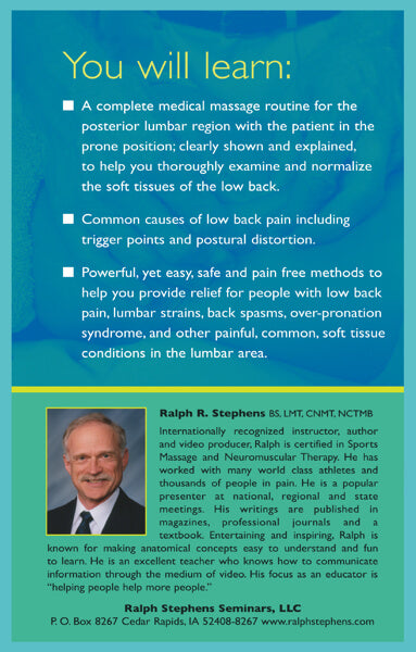 Medical Massage For The Lumbar Region DVD - Ralph Stephens