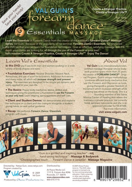 Val Guins Forearm Dance Essentials Massage Video On DVD