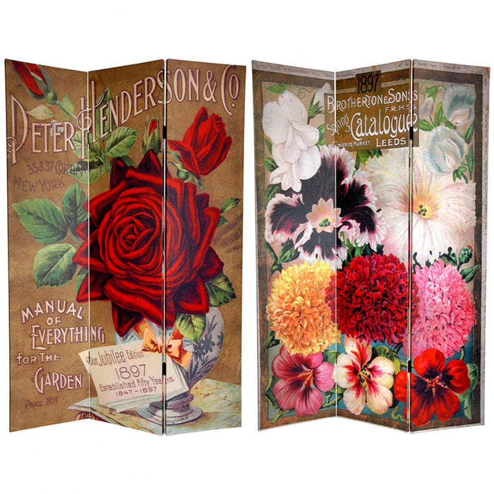 Vintage Flowers Art Print Screen (Canvas/Double Sided) - Spa & Bodywork Market