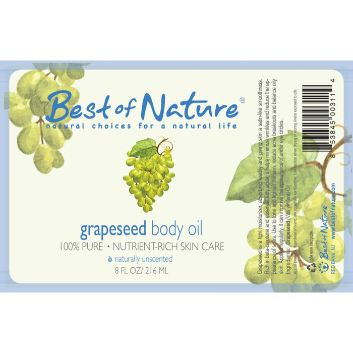 100% Pure Grapeseed Massage & Body Oil