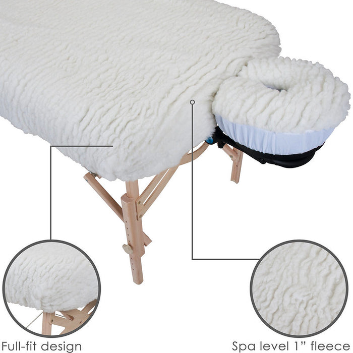 Fleece Pad Set for Massage Table, Deluxe