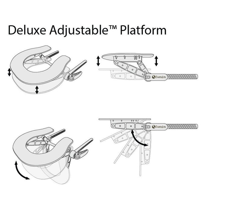 Earthlite Deluxe Adjustable Headrest - Platform Only
