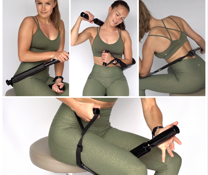 The Relēver by Nexxbar: Self Leveraged Deep Tissue Foam Roller Muscle Spasm & Trigger Point Pain Relief Massage Tool