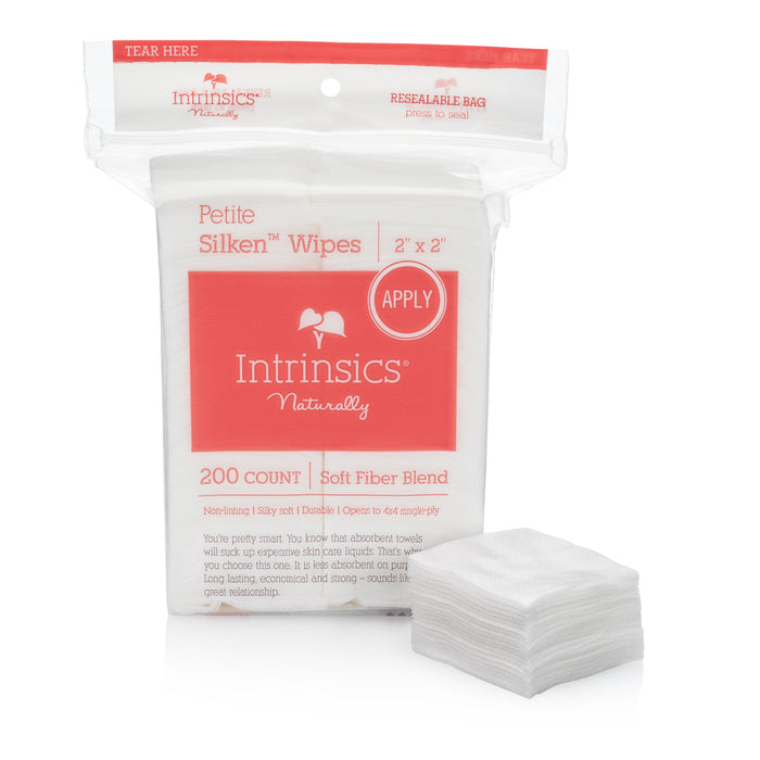 Petite Silken Non-Woven 2" x 2" Wipes