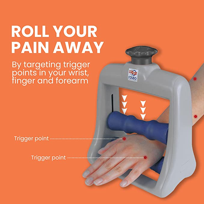 Roleo Hand, Wrist & Arm Massager + Finger Massager